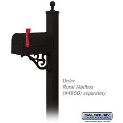 Salsbury Industries 4845BLK Decorative Victorian Mailbox Post