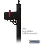 Salsbury Industries 4845BLK Decorative Victorian Mailbox Post Salsbury Industries 4845BLK Decorative Victorian Mailbox Post