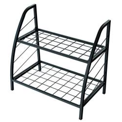 C-Hopetree Metal Plant Stand - Indoor Outdoor Pot Rack-2 Shelf