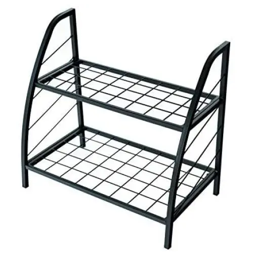 C-Hopetree Metal Plant Stand - Indoor Outdoor Pot Rack-2 Shelf C-Hopetree Metal Plant Stand - Indoor Outdoor Pot Rack-2 Shelf