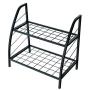 C-Hopetree Metal Plant Stand - Indoor Outdoor Pot Rack-2 Shelf