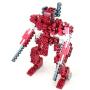METOMICS 3-in-1 Metal Designer Building Blocks Series 001 | 290 Pieces | Assemble T-Rex, Mecha and Sparrow with Instructions (Ruby Red)