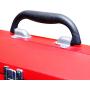 BIG RED TB102 Torin 16'' Hip Roof Style Portable Steel Tool Box with Metal Latch Closure, Red