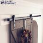 SMARTSTANDARD 7ft Heavy Duty Sturdy Sliding Barn Door Hardware Kit -Smoothly and Quietly -Easy to Install -Includes Step-by-Step Installation Instruction Fit 42'' Wide Door Panel (I Shape Hanger)