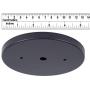 B&P Lamp 5 1/4 Inch Modern Shallow Steel Canopy Kit with Hardware, Black