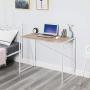 Folding Computer Desk Modern Writing Study Desk Industrial Simple Laptop Table for Home Office Notebook Desk, Oak White