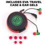 GOgroove Durable Heavy Duty Earbud Headphones (Rasta) - Ergonomic Earphones with Fiber-Reinforced Cable, Microphone, in-Line Music Button - in-Ear Noise Isolation & Rugged Metal Driver Housing