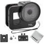 Gurmoir Back Door Case Aluminum Alloy Frame Housing for Gopro Hero 8 Black Action Camera, Wire Connectable Protective Metal Side Open Shell with 52mm UV Filter for Gopro Hero 8 Gurmoir Back Door Case Aluminum Alloy Frame Housing for Gopro Hero 8 Black Action Camera, Wire Connectable Protective Metal Side Open Shell with 52mm UV Filter for Gopro Hero 8