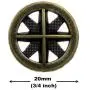 Bezelry 15 Pieces Asterisk Metal Antique Brass Color Metal Shank Buttons. 20mm (3/4 inch)