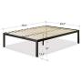 ZINUS Lorrick Metal Platform Bed Frame / Mattress Foundation / Easy, Bolt Free Assembly, Queen