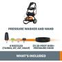 WORX WG604 13Amp, 2240 MAX psi / 1.93 MAX gpm Electric Pressure Washer with Rolling Cart