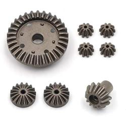 XIANYUNDIAN Metal Upgrades for Wltoys 12428 12423 12628 RC Car Spare Part Upgrade Metal Front Rear Differential Gear Set 12428-0091/0133 Repair Parts (Color : 8 Differential Gears)