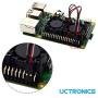 UCTRONICS for Raspberry Pi 4 Dual Fan, Pi 4 Cooling Fan with Heatsink, Dual Fan Kit for Raspberry Pi 4 Model B
