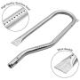 Hisencn Repair kit Replacement for Jenn Air 720-0337, 7200337, 720 0337 Gas Grill Model, 4pack Stainless Steel Burners Pipe Tube, Heat Plates Sheild Tent, Set of 3 Grill Cooking Grid Grates