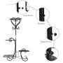 YYAO Metal Plant Stand Shelf 4 Tier Square Flower Pot Holder Decoration Classic Home Patio Garden Flower Plant Rack Indoor Outdoor Plants Displaying Stand,Black