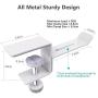 Universal Gaming Headset Headphone Hook Stand Hanger Holder Mount, 6amLifestyle Under Desk On Over Ear Headphones Desk Clamp for All Headphones, White