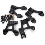 Benedict Harry 4PCS Aluminum Rear/Front Shock Tower Shock Hoops for Axial SCX10 II 90046 90047 1/10 Scale Crawlers Truck Car Upgrade (Black)