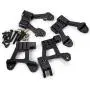 Benedict Harry 4PCS Aluminum Rear/Front Shock Tower Shock Hoops for Axial SCX10 II 90046 90047 1/10 Scale Crawlers Truck Car Upgrade (Black)