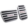 Thenice for 10th Gen Civic Anti-Slip Foot Pedals Aluminum Brake and Accelerator Pedal No Drilling Covers for Honda Civic 2020 2019 2018 2017 -Silver (red logo)