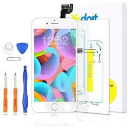 for iPhone 6s Touch Screen Replacement - Yodoit LCD Display Digitizer Glass Full Assembly with Small Parts Camera Proximity Sensor Home Button Earpiece Speaker 3D Touch + Tool (4.7 inches White)