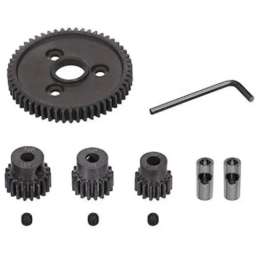 Globact 54T 0.8 32 Pitch Metal Steel 3956 Spur Gear with 15T/17T/19T Pinions Gear Sets for Traxxas Slash 4x4 4WD/2WD VXL Rally VXL Stampede 4x4 Traxxas 1/10 Summit Traxxas 1/10 E-REVO Parts Globact 54T 0.8 32 Pitch Metal Steel 3956 Spur Gear with 15T/17T/19T Pinions Gear Sets for Traxxas Slash 4x4 4WD/2WD VXL Rally VXL Stampede 4x4 Traxxas 1/10 Summit Traxxas 1/10 E-REVO Parts