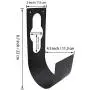LECAMEBOR Wall Mount Garden Hose Holder, Heavy Duty Hose Hanger Metal Steel Hose Bracket(Black)