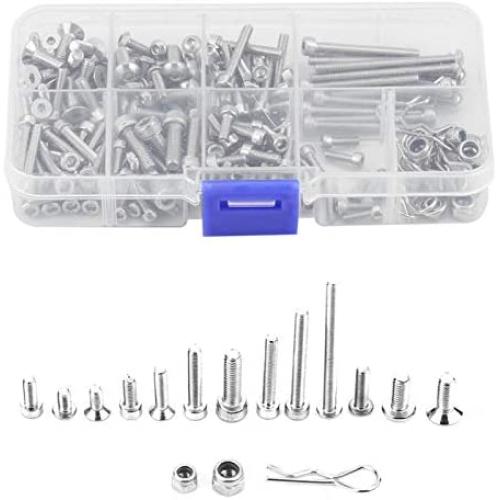 DAUERHAFT RC Screws Metal Stainless Steel Screws Kit, Corrosion Resistance Car Screw Kit, for Traxxas Slash 4x4 Short Truck Car Parts