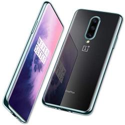 DTTO for Oneplus 7 Pro Case, Soft TPU Clear Stylish Cover All-Round Protection Anti-Falling Case with Metal Luster Edge for Oneplus 7 Pro,Mint Green