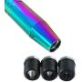 Abfer 5'' Heavy Weighted Shifter Knob, Aluminum Alloy Car Gear Lever Metal Stick Shift Handle Fit Most Automatic Manual Vehicle (Multicolor)