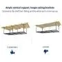 FLEXIMOUNTS 4x8 Overhead Garage Storage Rack w/Hooks Adjustable Ceiling Storage Rack, 96'' Length x 48'' Width x 40'' Height, 22-40'' Ceiling Dropdown, Black FLEXIMOUNTS 4x8 Overhead Garage Storage Rack w/Hooks Adjustable Ceiling Storage Rack, 96'' Length x 48'' Width x 40'' Height, 22-40'' Ceiling Dropdown, Black