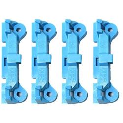 RLECS 4pcs Plastic CPU Fan Retainer Bracket Base Parts for AM2 AM3 FM1/2/2+/3 for PC Heat Sink Cooling Fan Mounting, Blue