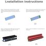 NVMe M.2 Aluminum Heatsink Cooler for 2280 M2 SSD Heat Sink with Silicone Thermal Pad (red)