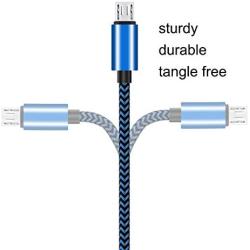 Micro USB Cable 10ft 3Pack by Ailun High Speed 2.0 USB A Male to Micro USB Sync Charging Nylon Braided Cable for Android Phone Charger Cable Tablets Wall and Car Charger Connection Blueblack