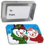 6 Gift Card Tin Holders Boxes 5” x 3.25” x 0.75” for Christmas Holiday Décor, Xmas Party Favor Box