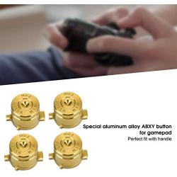 Metal Bullet Buttons Controller Replacement Parts Fit for PS4 (Gold)