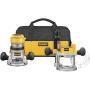 DEWALT Router, Fixed/Plunge Base Kit, Variable Speed, Soft Start, 2-1/4-HP (DW618PKB)