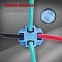 DaierTek 12mm ON/Off Latching Push Button Switch 12V Blue LED Light Metal SPST NO Maintained Type Waterproof for Car RV Boat Marine