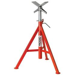 RIDGID 56662 Model VJ-99 V Head High Pipe Stand, 12-inch Pipe Stand