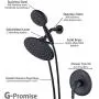 All Metal Shower Faucet Set, 8.6'' Rain Shower, Hand Shower 2 in 1 Shower System with Hose, 3-way Diverter Bathroom Complete Accessory Kit, Pressure Balance Rough-in Valve Included (Matt Black) All Metal Shower Faucet Set, 8.6'' Rain Shower, Hand Shower 2 in 1 Shower System with Hose, 3-way Diverter Bathroom Complete Accessory Kit, Pressure Balance Rough-in Valve Included (Matt Black)