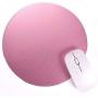 Round Mouse Pad LoiStu Round Aluminum Alloy Mouse Pad Winter and Summer Dual-Use Waterproof Antiski Matte Metal / High-Grade PU Leather Mouse Pad (Rose Gold)