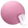 Round Mouse Pad LoiStu Round Aluminum Alloy Mouse Pad Winter and Summer Dual-Use Waterproof Antiski Matte Metal / High-Grade PU Leather Mouse Pad (Rose Gold)