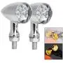INNOGLOW Motorcycle Turn Signals 2pcs LED Indicator Blinker for Chopper Bobber Cruiser Honda Suzuki Kawasaki Yamaha Harley Davidson BMW(Chrome) INNOGLOW Motorcycle Turn Signals 2pcs LED Indicator Blinker for Chopper Bobber Cruiser Honda Suzuki Kawasaki Yamaha Harley Davidson BMW(Chrome)