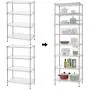 Finnhomy 8-Tier Wire Shelving Unit Adjustable Steel Wire Rack Shelving 8 Shelves Steel Storage Rack or Two 4-Tier Shelving Units with PE mat, Leveling Feet and Safety Device, NSF Certified, Chrome Finnhomy 8-Tier Wire Shelving Unit Adjustable Steel Wire Rack Shelving 8 Shelves Steel Storage Rack or Two 4-Tier Shelving Units with PE mat, Leveling Feet and Safety Device, NSF Certified, Chrome