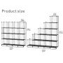SIMPDIY Storage Rack with Metal Wire Mesh 16 Cubes Bookshelf 49x12.5x49INCH Large Capacity White Simple Storage Shelves