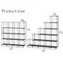 SIMPDIY Storage Rack with Metal Wire Mesh 16 Cubes Bookshelf 49x12.5x49INCH Large Capacity White Simple Storage Shelves SIMPDIY Storage Rack with Metal Wire Mesh 16 Cubes Bookshelf 49x12.5x49INCH Large Capacity White Simple Storage Shelves