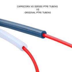 Authentic Capricorn PTFE Bowden Tubing (1 Meter) XS Series for 1.75mm Filament with PTFE Teflon Tube Cutter and Upgraded PC4-M6 and PC4-M10 Pneumatic Fittings with Metal Teeth and 2 Blue Collet Clips