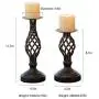 ZZKOKO Decorative Candle Holder Set of 2, Metal Pillar Romantic Candlesticks, Home Decor Candle Stand, 11.1'', 8.1'' High Candle Holders for Fireplace, Living or Dining Room Table, Gifts for Wedding ZZKOKO Decorative Candle Holder Set of 2, Metal Pillar Romantic Candlesticks, Home Decor Candle Stand, 11.1'', 8.1'' High Candle Holders for Fireplace, Living or Dining Room Table, Gifts for Wedding