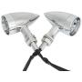 INNOGLOW Motorcycle Turn Signals 2pcs LED Indicator Blinker for Chopper Bobber Cruiser Honda Suzuki Kawasaki Yamaha Harley Davidson BMW(Chrome)