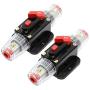 ZOOKOTO 2 Pcs 12V-24V DC Fuse Holder 20A 30A 40A 50A 60A 80A 100A 150A,Inline Circuit Breaker with reset button for Auto Car Marine Boat Stereo Switch Audio Inverter System Protection (60A)