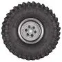#N/V 4Pcs 1.9 Inch 120mm Rubber Tires Tire with Metal Wheel Rim Set for 1/10 Traxxas TRX-4 SCX10 RC4 D90 RC Crawler Car Part